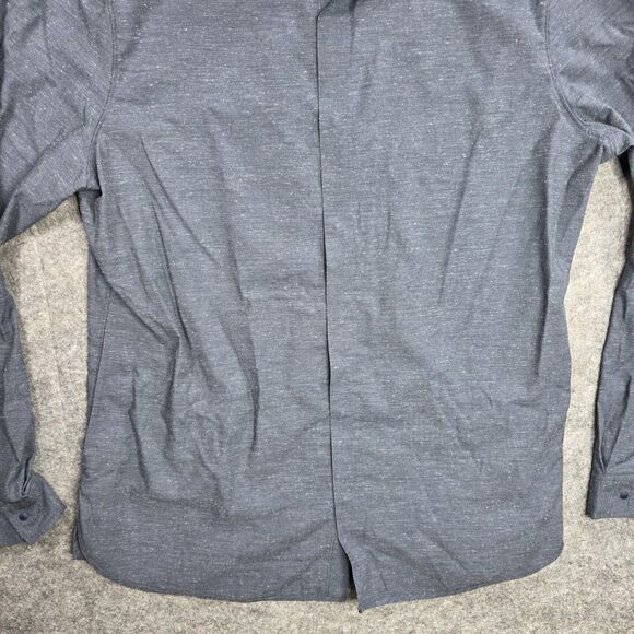 Lululemon Snap Front Men’s XL Blue Marled Front Double Pocket - Picture 3 of 11
